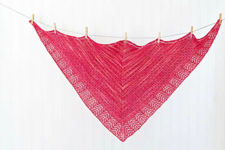 Sweet Clementine shawl knitting pattern by Francoise Danoy and SweetGeorgia Yarns