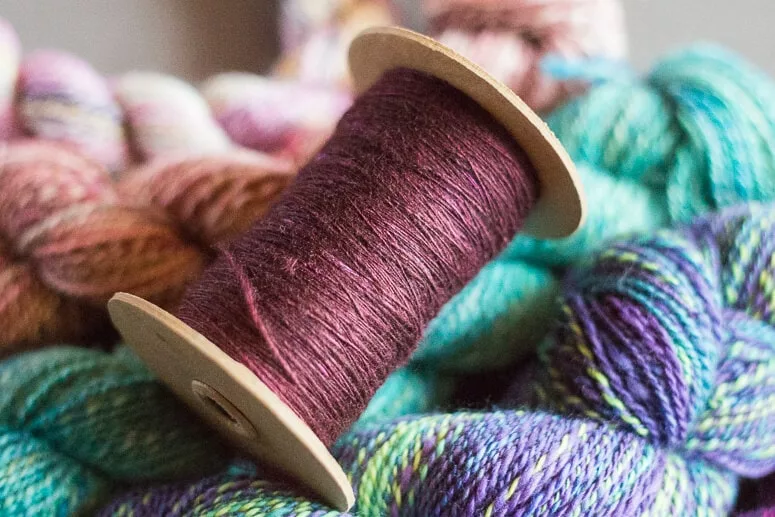 300+ yards of Yak+Silk singles... still much more fibre to spin!