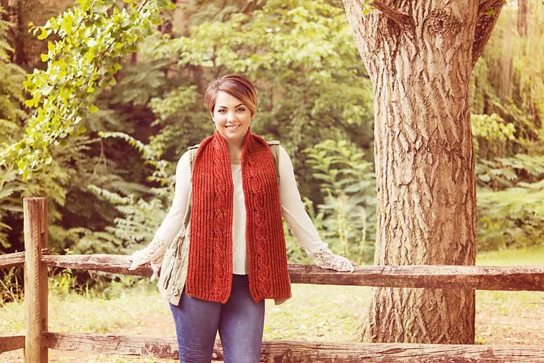 Adamello by Kristen TenDyke. Fall with SweetGeorgia. Scarf brioche knitting pattern.