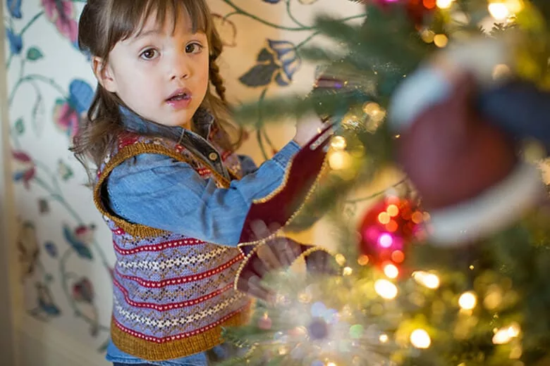 Windsor Vest in Interweave Holiday, knitting pattern using Tough Love Sock Yarn