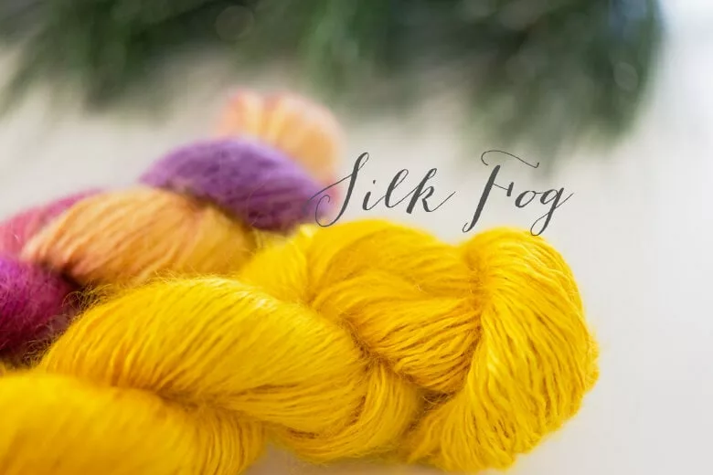 Colourful Playful Stitches. Silk Fog in Saffron and Honey Fig. Free lace stitch pattern.