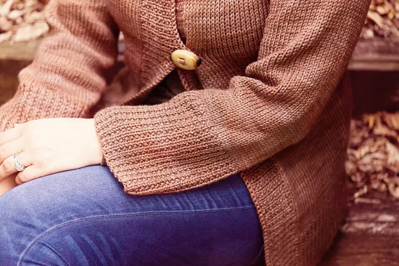 Galatea knitting cardigan pattern by Tabetha Hedrick. Fall with SweetGeorgia Vol. 2