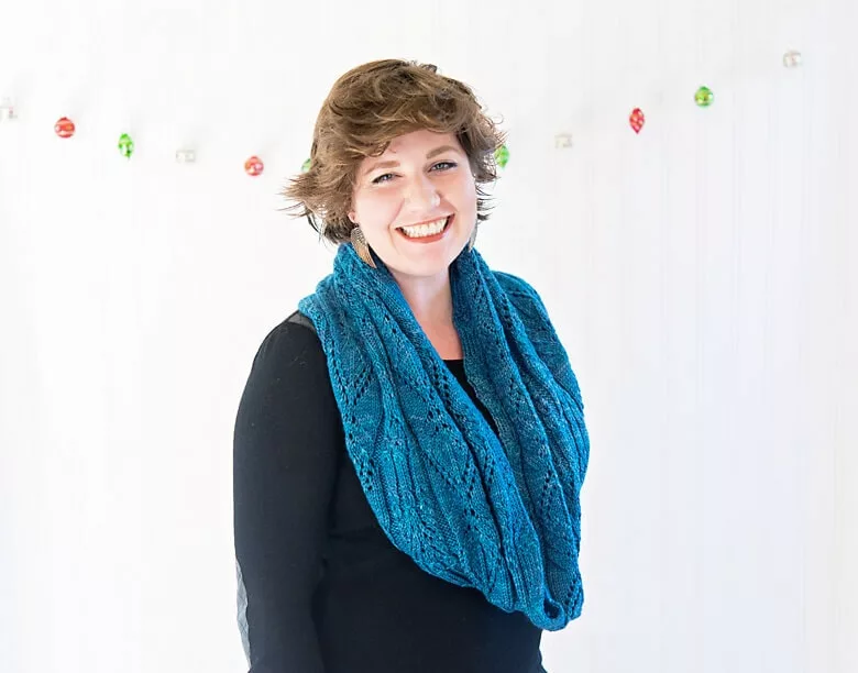 Cathedral Grove by Moira Engel in Holidays with SweetGeorgia, Vol. 2. Cowl knitting pattern. 