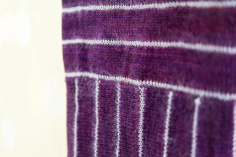 Perpendicular Lines cowl knittinng pattern by Meg Roke with SweetGeorgia Yarns.