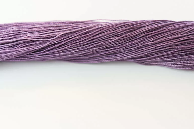 Colourful, Playful Stitches: Lilac in Bulletproof Sock by SweetGeorgia Yarns.