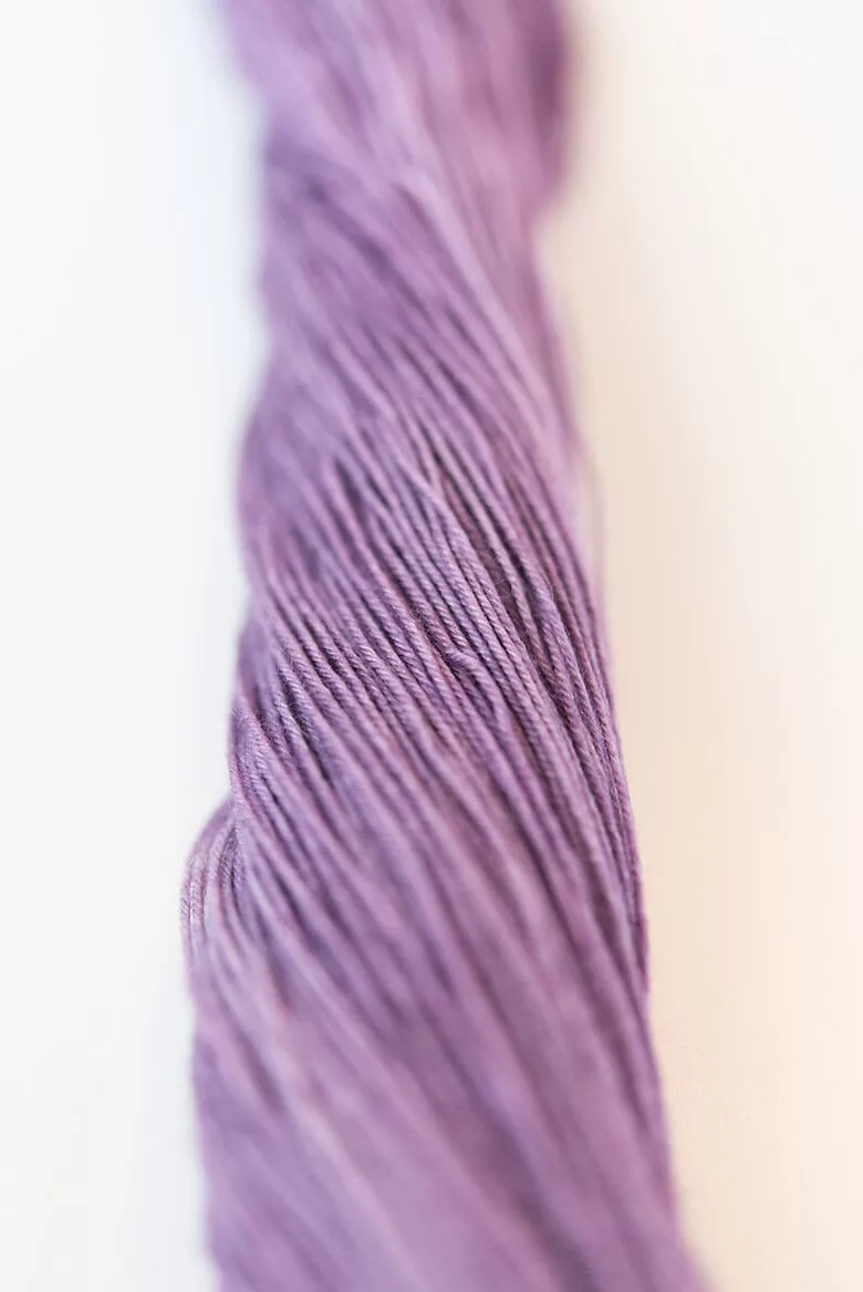 Colourful, Playful Stitches: Lilac in Bulletproof Sock by SweetGeorgia Yarns.
