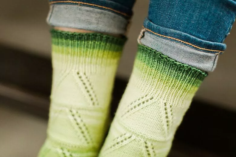 Unfurling Leaves knit in Party of Five