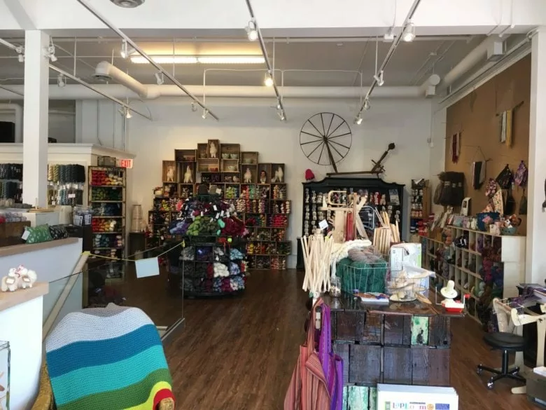 The 'Wall of Awesome' at the back of the shop