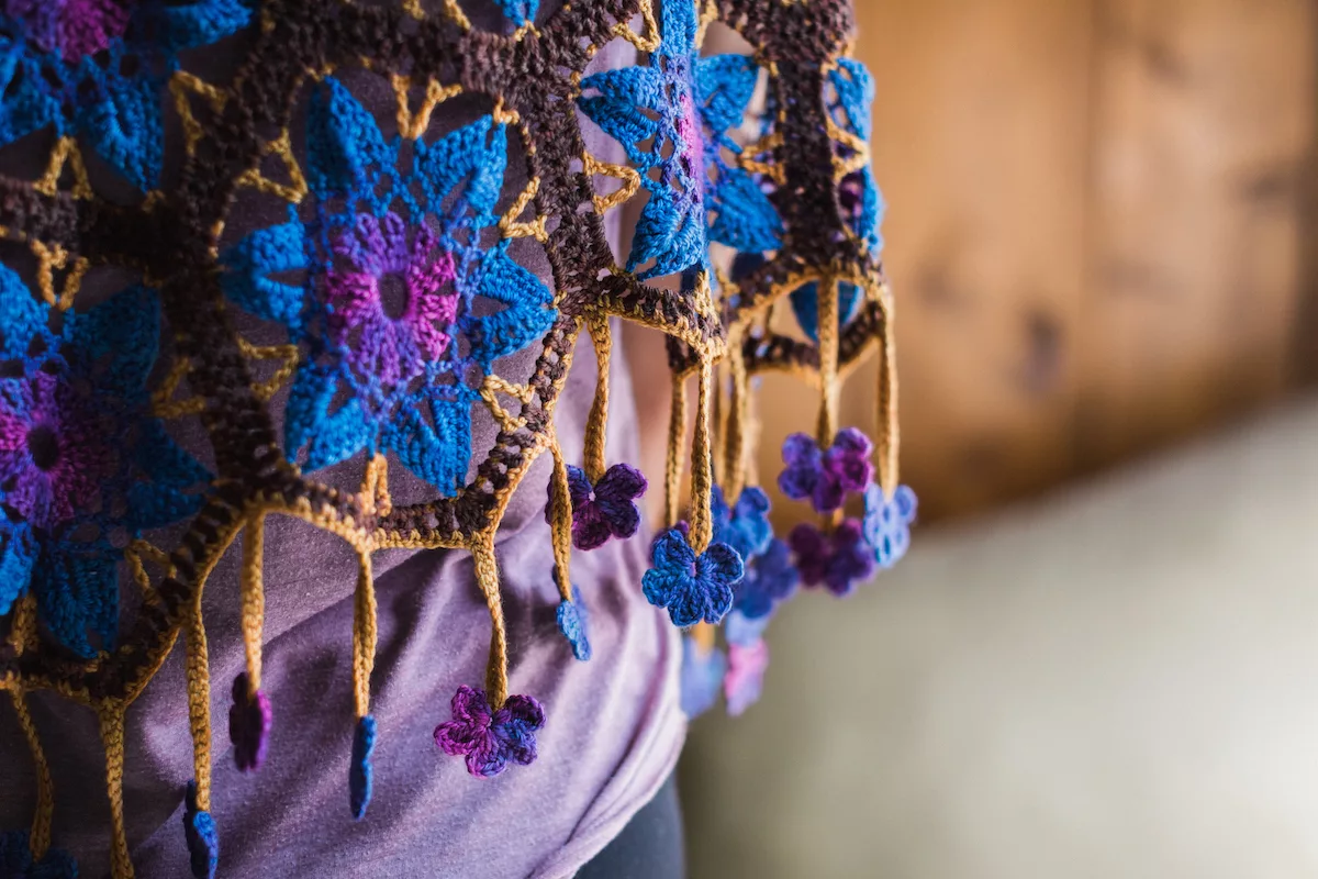 FW18 Crochet with SweetGeorgia Vol 1 pattern Persian Tiles