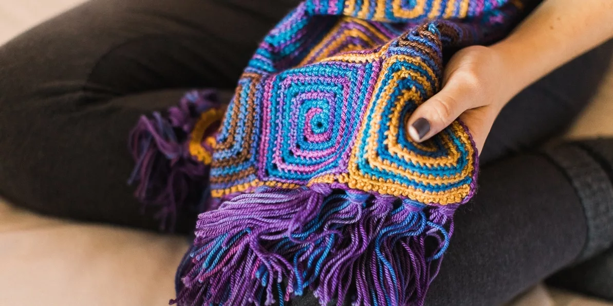 Festa Colorata Crochet scarf pattern