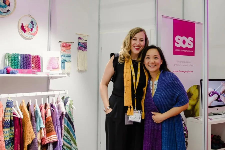 Allison and Felicia at the SweetGeorgia booth, H+H Cologne 2019