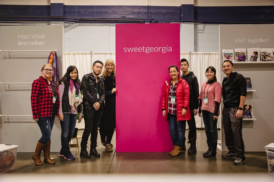 Team SweetGeorgia during set up on Friday