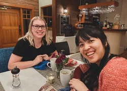 Charlotte and Leah at SweetGeorgia Fibre Arts Retreat