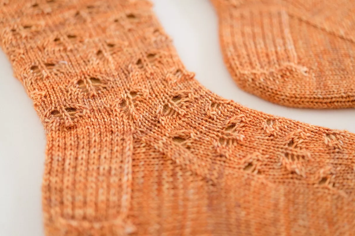 SweetGeorgia Yarns Breezy sock knitting pattern by Tabetha Hedrick