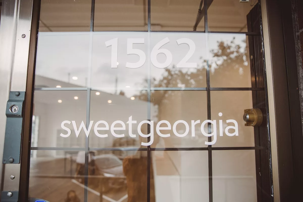 Front door at the SweetGeorgia Studio in Vancouver