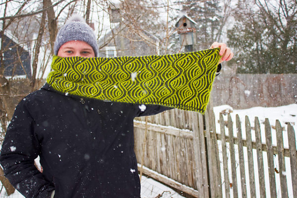 Curious Labyrinth Cowl knitting pattern by Matt Akers