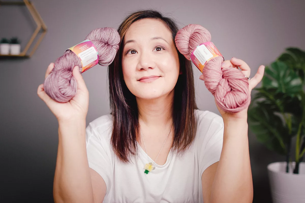 Felicia Lo Wong sharing SweetGeorgia's Autumn & Winter 2021 seasonal colourways