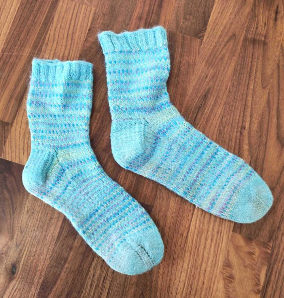 Detailed Variegated Hand-Knit Ladies Socks' - Our Alpacas by Marcella -  Ballintotas Alpacas