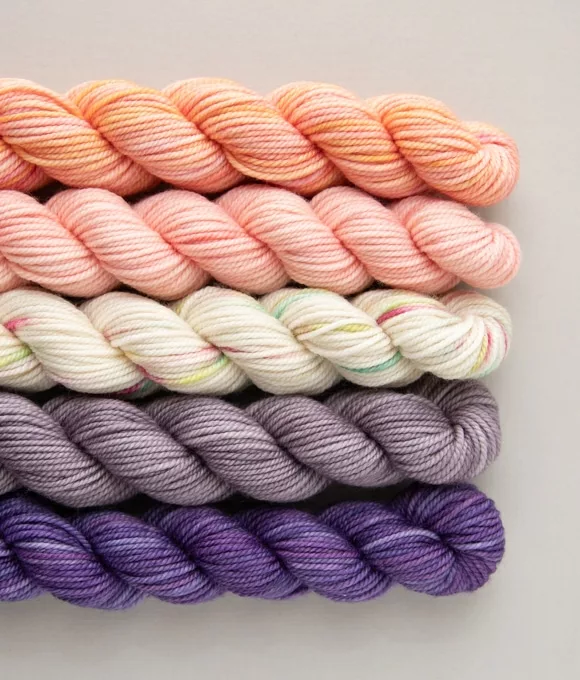 SweetGeorgia Superwash DK Party of Five mini-skein yarn sets