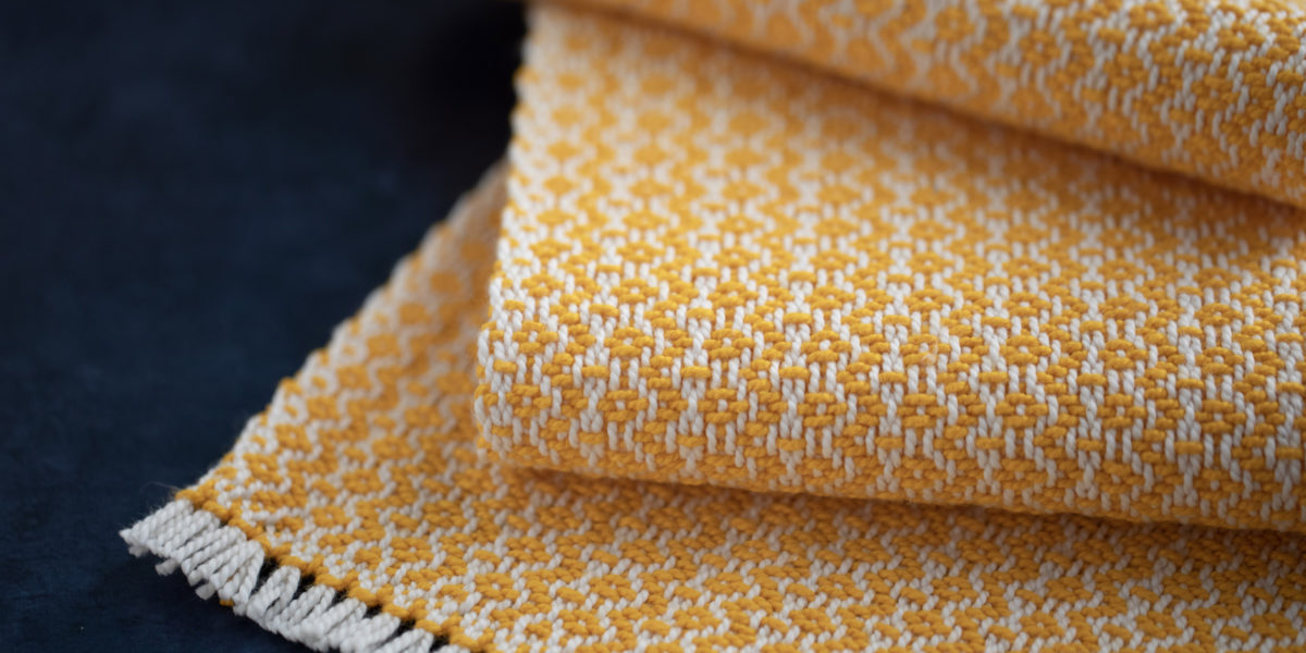 handwoven twill cloth by Felicia Lo Wong, woven in Gist Beam yarn