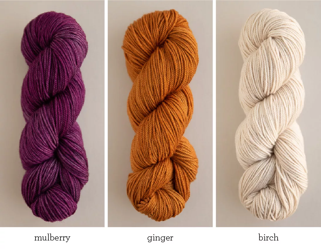 Marie Greene of Olive Knits Sailaway Sweater KAL yarn sets