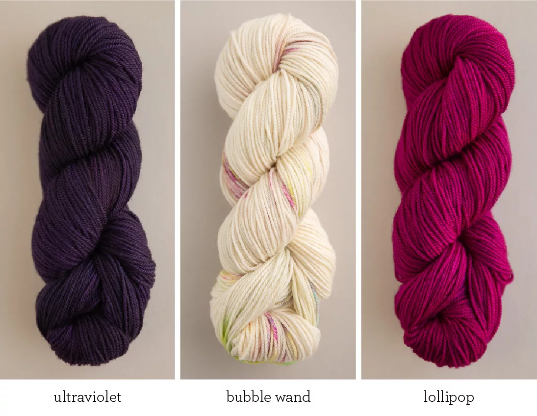 Marie Greene of Olive Knits Sailaway Sweater KAL yarn sets