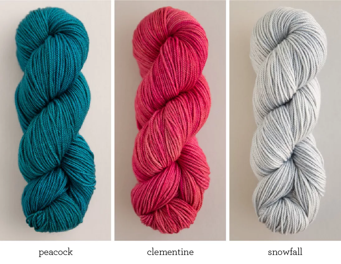 Marie Greene of Olive Knits Sailaway Sweater KAL yarn sets