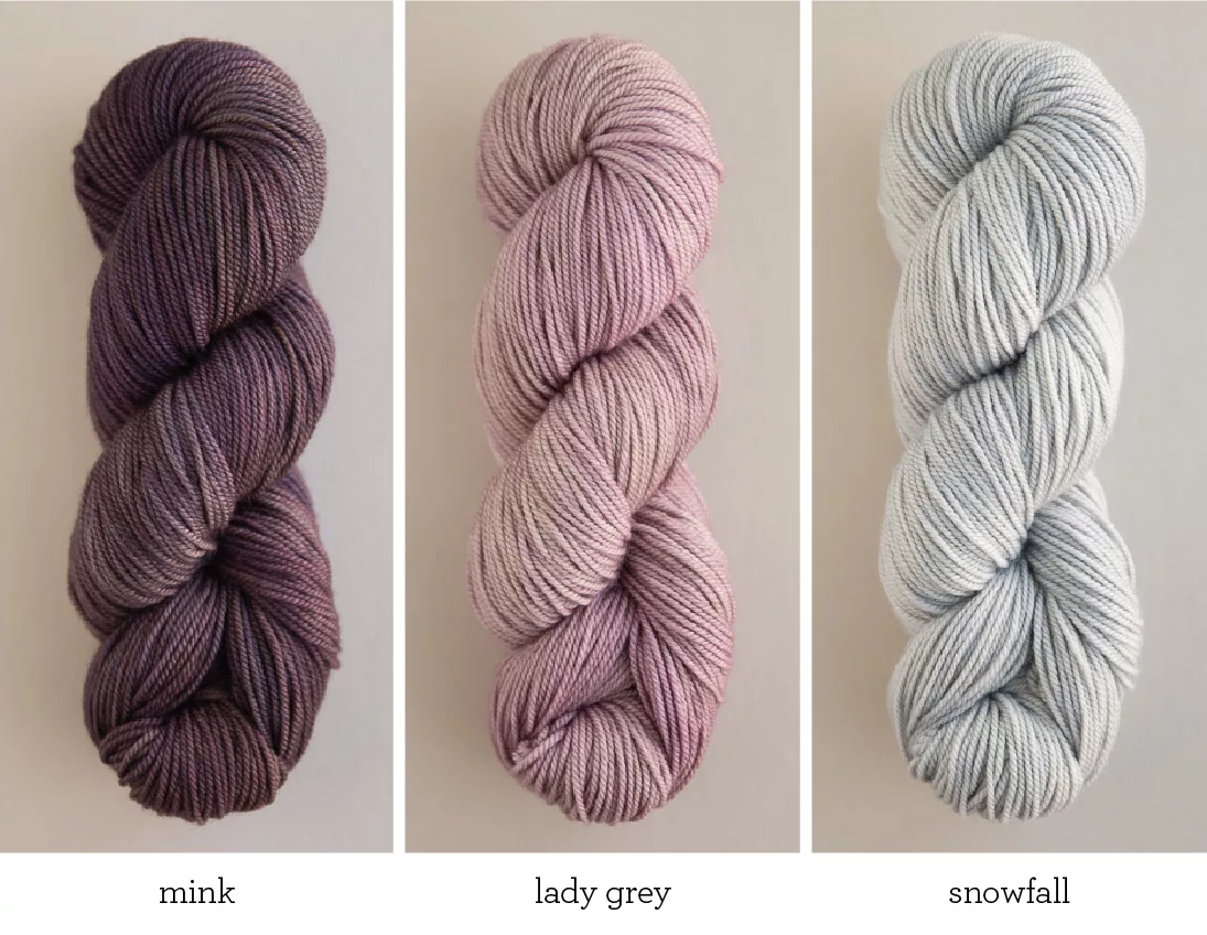 Marie Greene of Olive Knits Sailaway Sweater KAL yarn sets