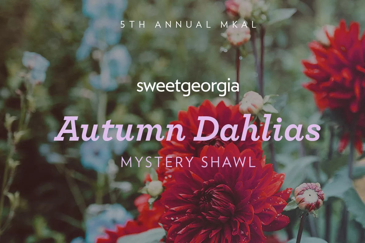 Autumn Dahlias SweetGeorgia 2022 Mystery Knit-along