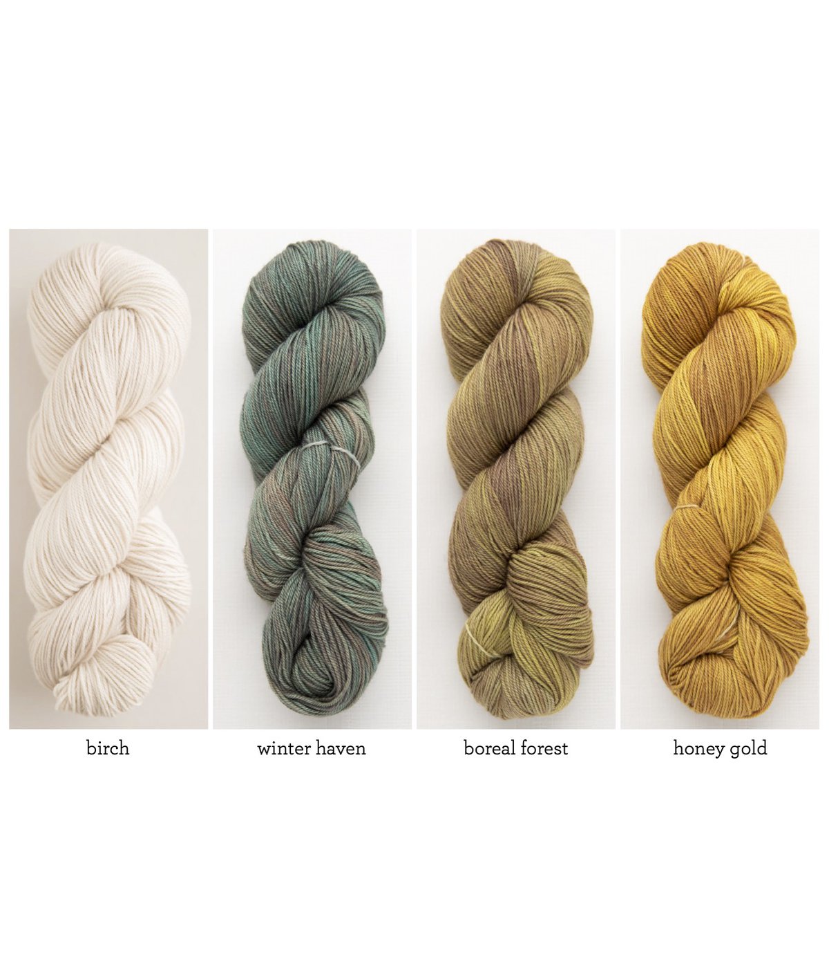 SweetGeorgia yarn sets for Kay Hopkins MKAL