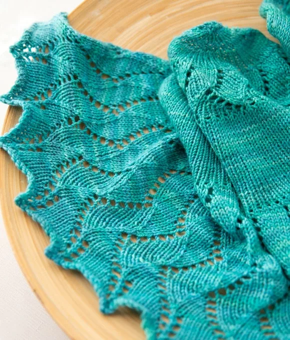 Rushing Tide Shawl knitting pattern by Felicia Lo
