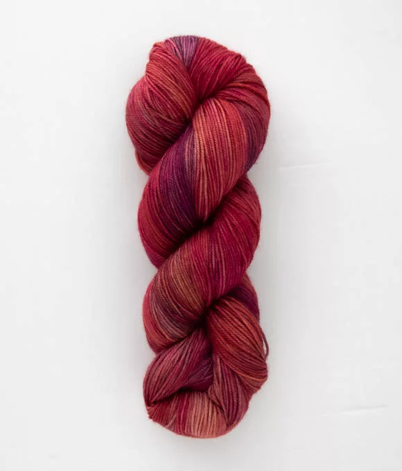 SweetGeorgia Tough Love Sock knitting yarn in Strawberry Tea