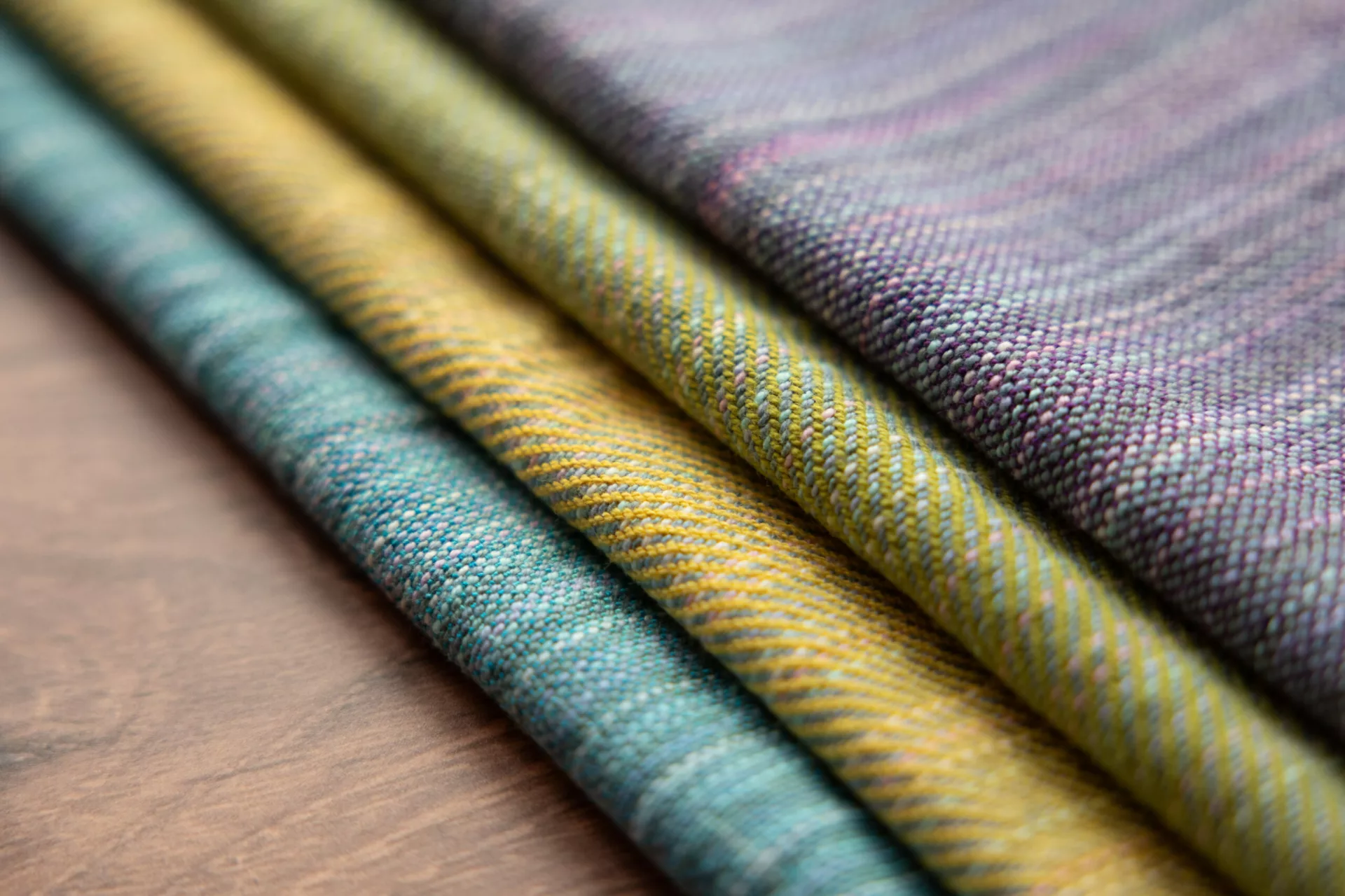 Sister Tea Towels woven with a sectional warp