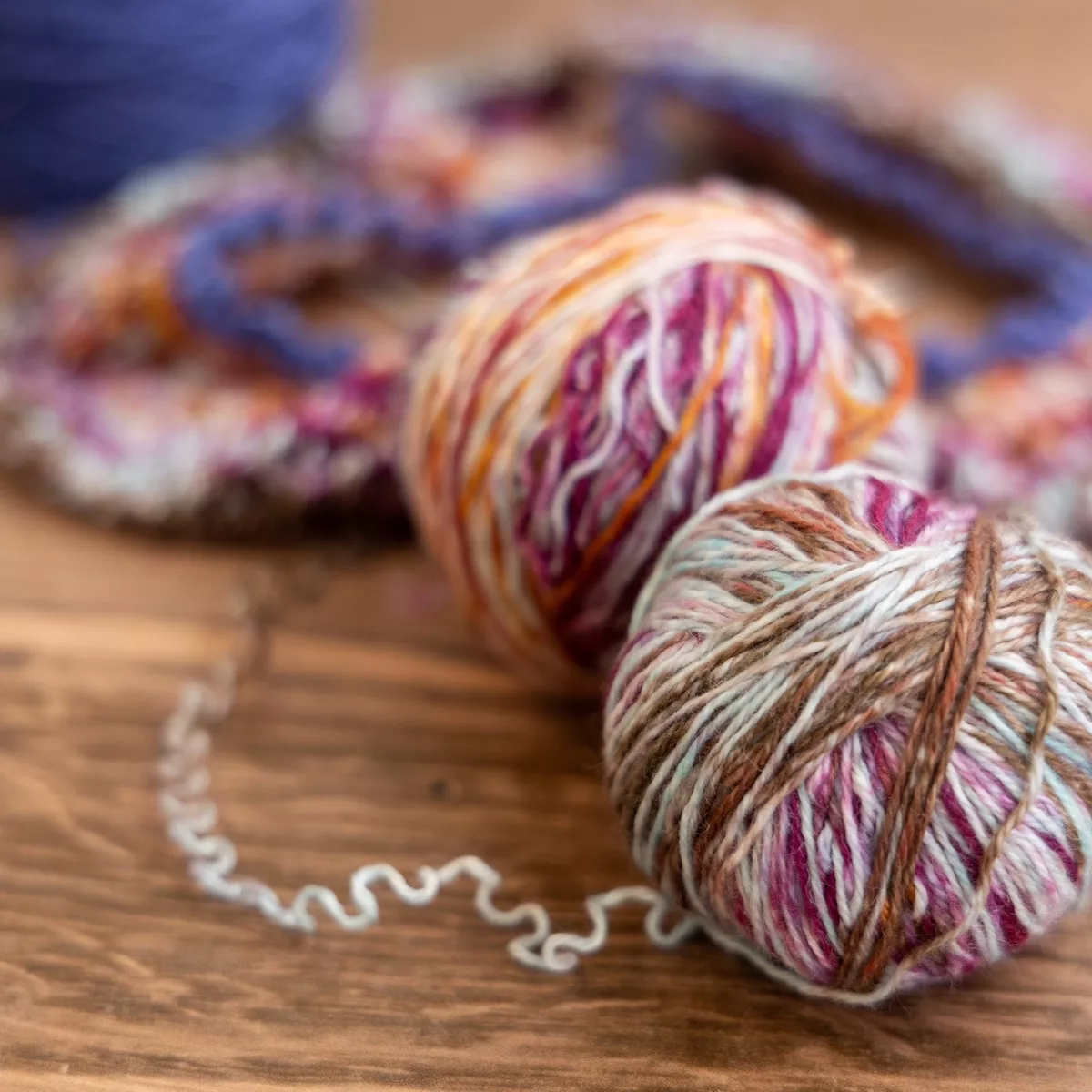 Sakura Season SweetGeorgia double sock yarn blank wound into balls