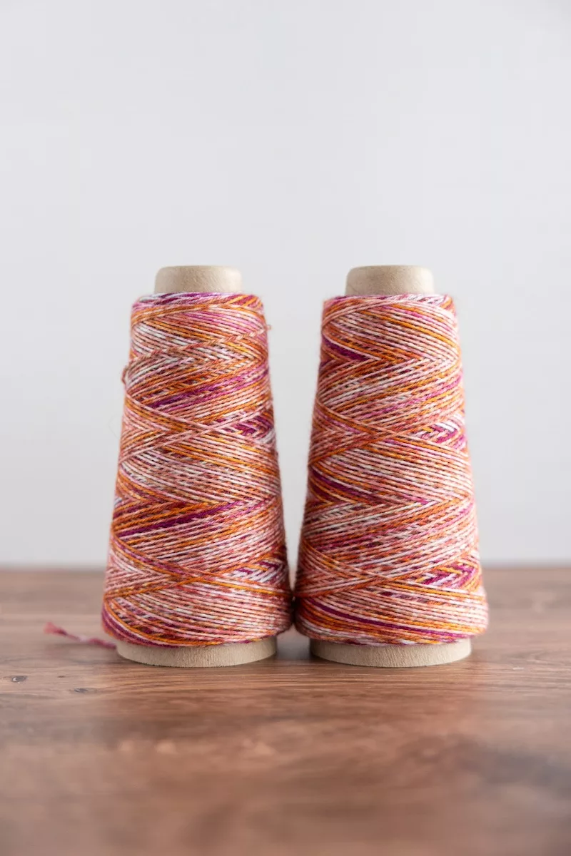 Sakura Season SweetGeorgia double sock yarn blank wound onto cones