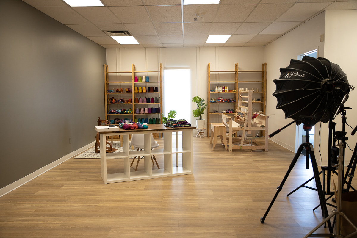 November 2020. Finished film set area of SweetGeorgia Studio at Rand Avenue.
