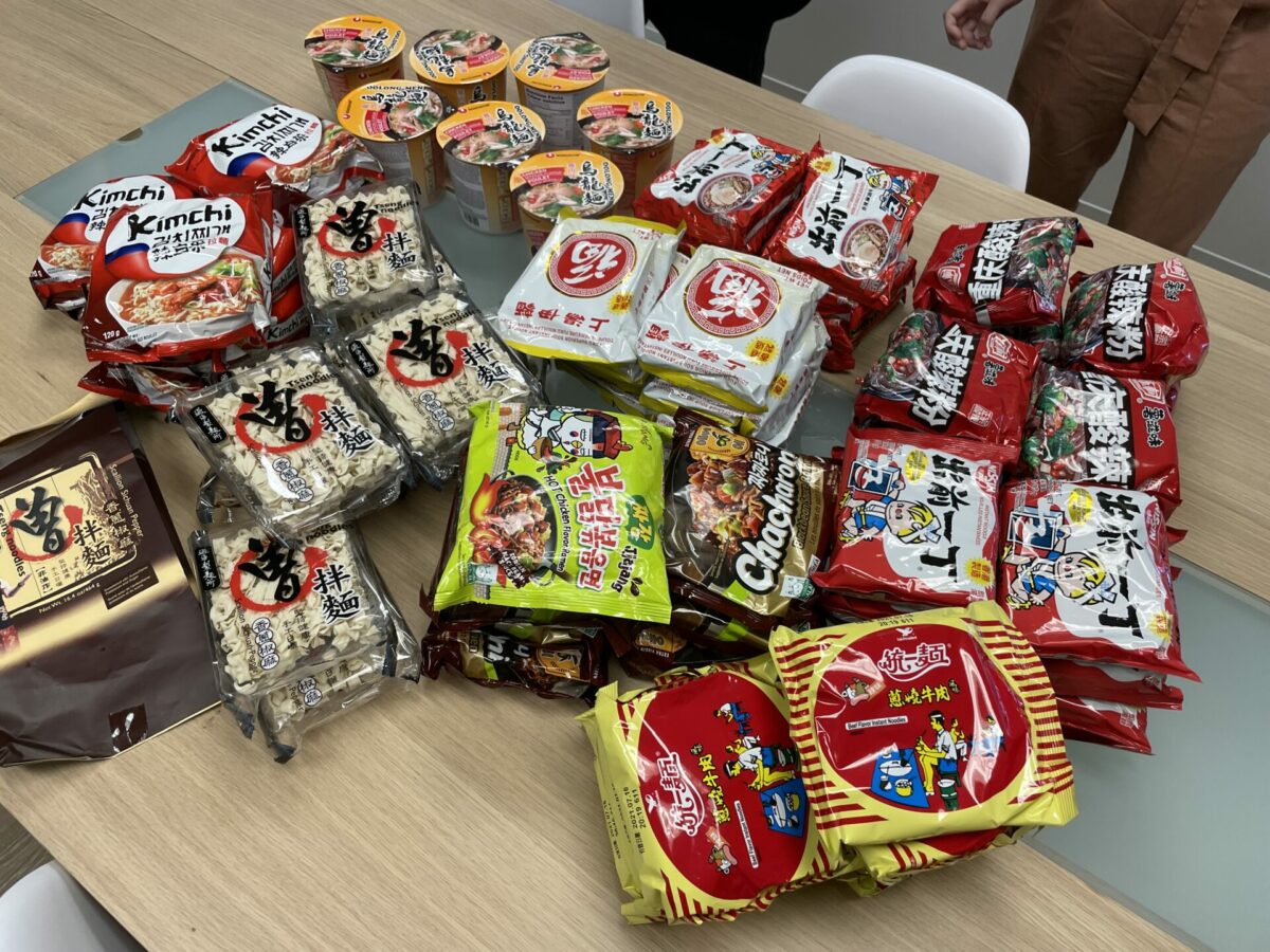 Team Lunch: instant noodle swap day at the Studio