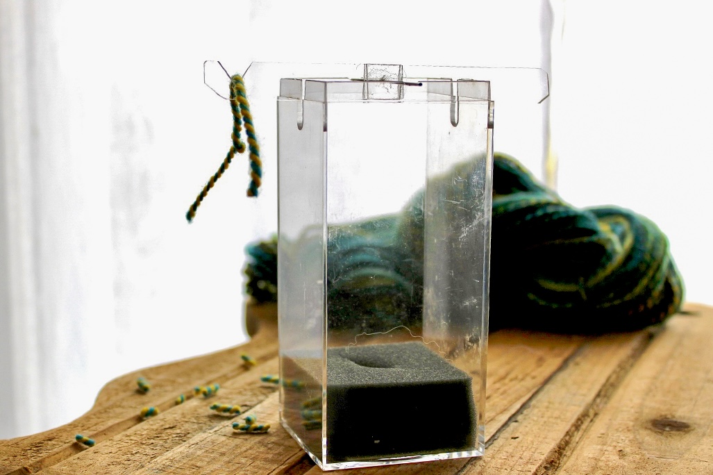 The second step using a yarn balance.