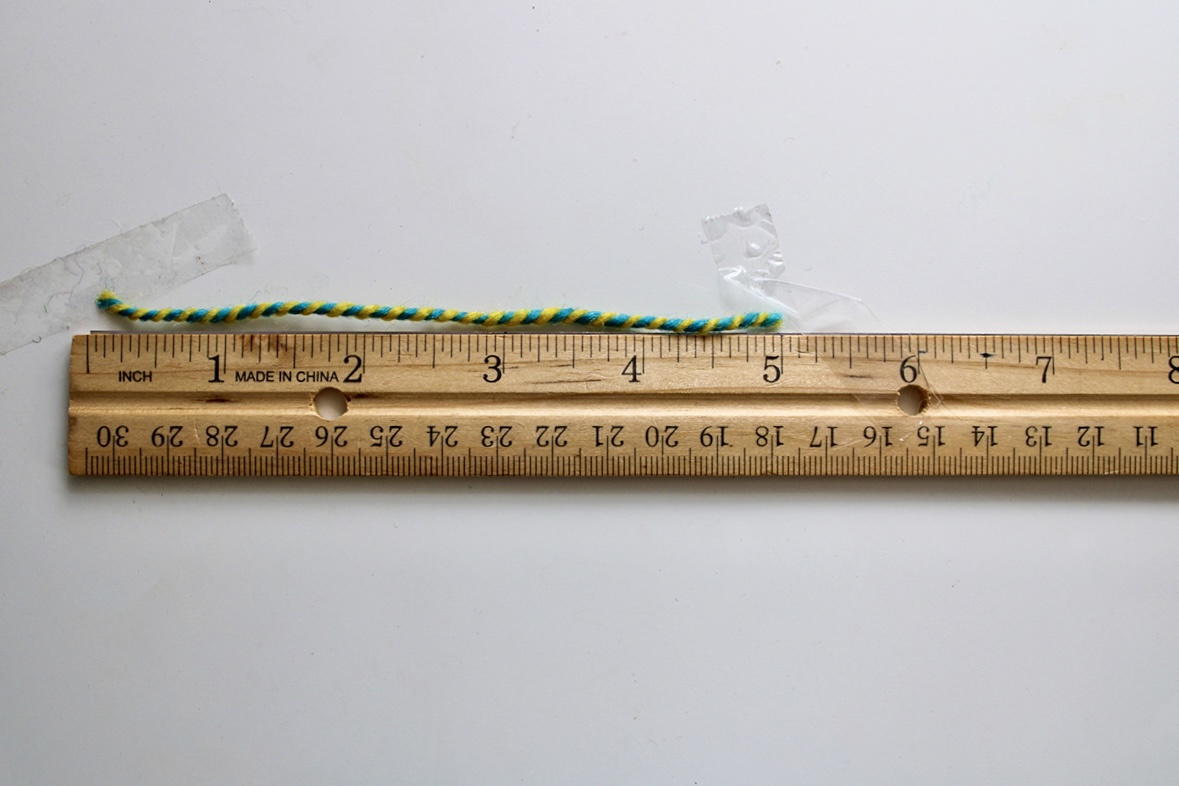 Measuring the yarn to find YPP.