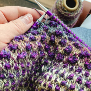 Handspun Nightshift Shawl with SweetGeorgia BFL+Silk
