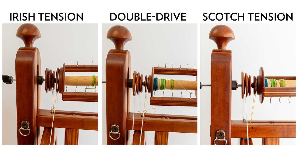 The Schacht Matchless tension systems on a Cherry wood wheel.