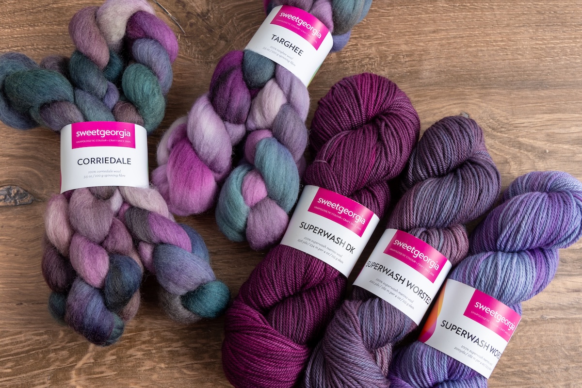 Wool yarn with breeds and fibre