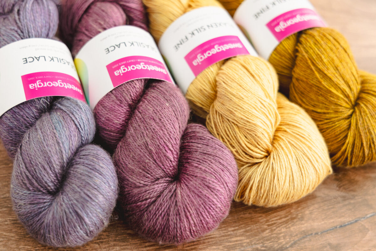 The silk's lustre in the yarn