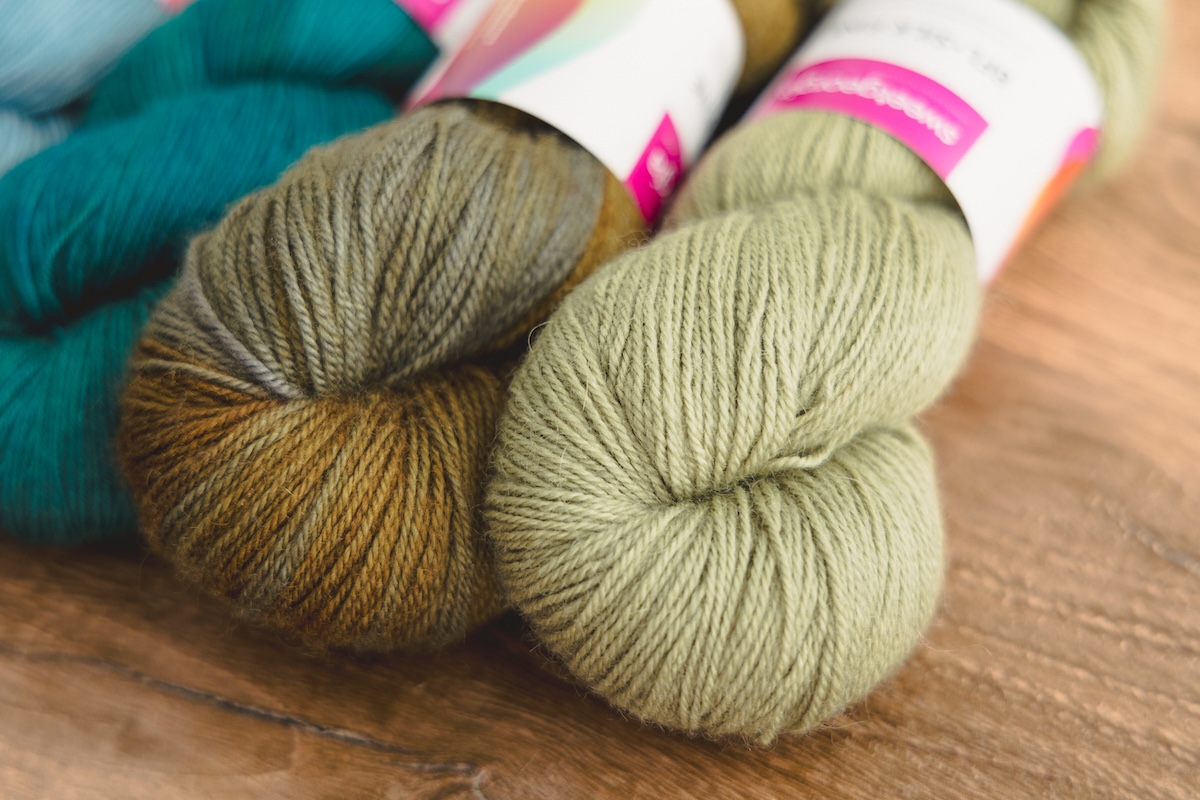 Wool and silk yarn blends