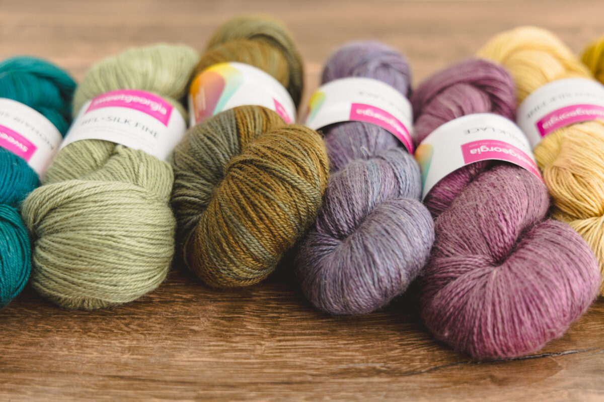 Silk blends SweetGeorgia yarns