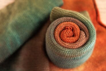 Single sock yarn blanks by SweetGeorgia Yarns in Riverfront colourway
