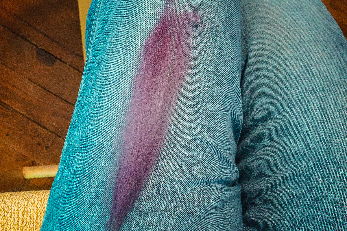 Fibre on lap