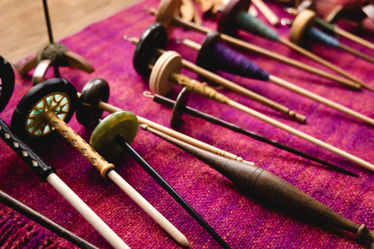 Diana Twiss' collection of spindles