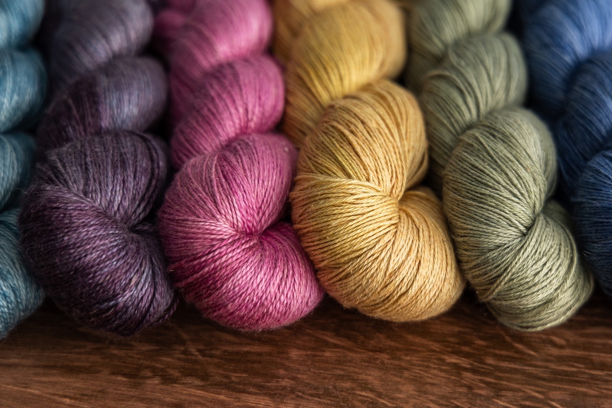 The silk's lustre in the yarn