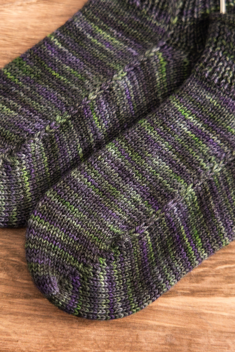 Close up of sock toes